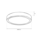 Lubinis šviestuvas LAGO 36W LED Ø480 4000K