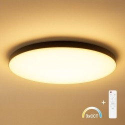 Lubinis šviestuvas Siena JUODA 80W LED Ø750 mm su pulteliu