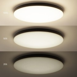 Lubinis šviestuvas Siena JUODA 80W LED Ø750 mm su pulteliu