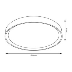 Lubinis šviestuvas FOREST 24W LED Ø390 4000K