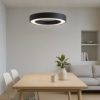 Pakabinamas šviestuvas Union JUODA 40W Ø40cm LED 3000-4000-6000K