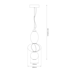 Pakabinamas šviestuvas ASCOLI 18W LED 3000K