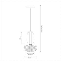 Pakabinamas šviestuvas ARAME 15W LED 3000K