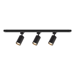 Į bėgelį montuojamų šviestuvų komplektas Tiger Track JUODA 3xGU10 1m 1 fazės