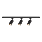 Į bėgelį montuojamų šviestuvų komplektas Tiger Track JUODA 3xGU10 1m 1 fazės