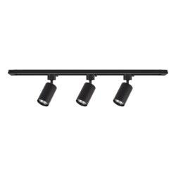 Į bėgelį montuojamų šviestuvų komplektas Tiger Track JUODA 3xGU10 1m 1 fazės