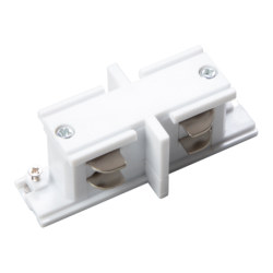 Tiesinė mini elektrinė jungtis bėgeliui Track BALTA 3 fazių
