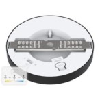 Universalaus montavimo LED panelė Evora JUODA Round 6W 3CCT