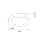 Universalaus montavimo LED panelė Evora JUODA Round 24W 3CCT