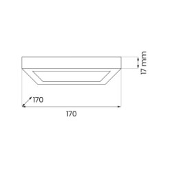 Universalaus montavimo LED panelė Evora BALTA Square 12W 3CCT