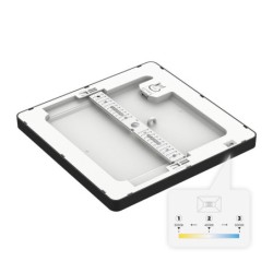 Universalaus montavimo LED panelė Evora JUODA Square 12W 3CCT