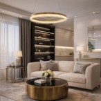 Pakabinamas šviestuvas GALA Auksas 25W LED 4000K