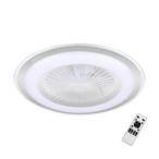 Lubinis šviestuvas - ventiliatorius Zephyr Sidabrinė 48W LED su pulteliu
