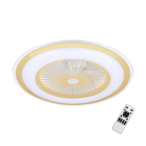 Lubinis šviestuvas - ventiliatorius Zephyr Auksinė 48W LED su pulteliu
