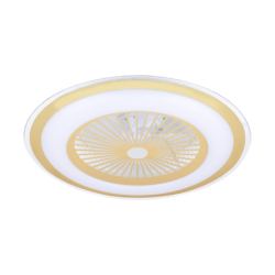 Lubinis šviestuvas - ventiliatorius Zephyr Auksinė 48W LED su pulteliu