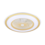 Lubinis šviestuvas - ventiliatorius Zephyr Auksinė 48W LED su pulteliu
