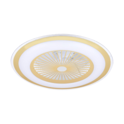 Lubinis šviestuvas - ventiliatorius Zephyr Auksinė 48W LED su pulteliu