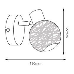Sieninis šviestuvas DEX 1xE14