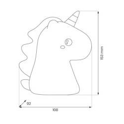 Naktinis LED šviestuvas UNICORN 1W 3000K+RGB USB 5V 1A