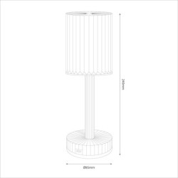 Pakraunamas stalinis šviestuvas SIMPLE CLEAR 1W CCT Juoda USB-C