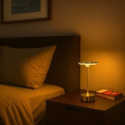 Pakraunamas stalinis šviestuvas TAVOLO GOLD 2.5W CCT USB-C pritemdomas