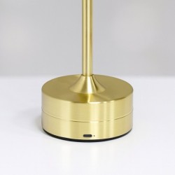 Pakraunamas stalinis šviestuvas TAVOLO GOLD 2.5W CCT USB-C pritemdomas