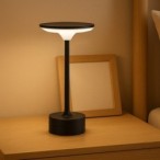 Pakraunamas stalinis šviestuvas TAVOLO JUODA 2.5W CCT USB-C pritemdomas