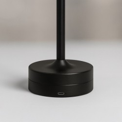 Pakraunamas stalinis šviestuvas TAVOLO JUODA 2.5W CCT USB-C pritemdomas