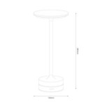 Pakraunamas stalinis šviestuvas TAVOLO JUODA 2.5W CCT USB-C pritemdomas