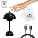 Pakraunamas stalinis šviestuvas COSTA JUODA 3W CCT USB-C pritemdomas