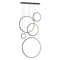 Pakabinamas šviestuvas Saturno Juoda 100W LED mezzanine 4000K