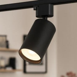 Į bėgelį montuojamas šviestuvas Tiger Track JUODA 1xGU10 1 fazės