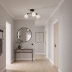 Lubinis šviestuvas Pafos Juoda 3xE27