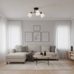 Lubinis šviestuvas Pafos Juoda 3xE27