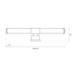 Sieninis šviestuvasAPA Juoda 6W LED 3000K