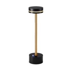 Pakraunamas stalinis šviestuvas SAM JUODA 5W 3000K USB-C pritemdomas