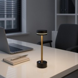 Pakraunamas stalinis šviestuvas SAM JUODA 5W 3000K USB-C pritemdomas