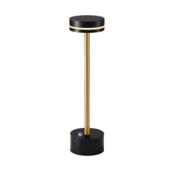 Pakraunamas stalinis šviestuvas SAM JUODA 5W 3000K USB-C pritemdomas