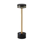 Pakraunamas stalinis šviestuvas SAM JUODA 5W 3000K USB-C pritemdomas