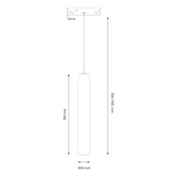 SLIM5 Magnetinės sistemos LED šviestuvas pendant tube 5mm 5W 4000K