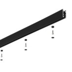 SLIM5 Magnetinės sistemos paviršinio monatvimo bėgelis 5mm 100cm