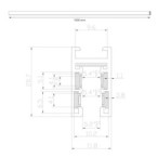 SLIM5 Magnetinės sistemos paviršinio monatvimo bėgelis 5mm 100cm