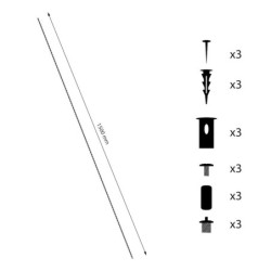Paviršinio montavimo SLIM5 Magnetinės sistemos bėgelio pakabinimo komplektas