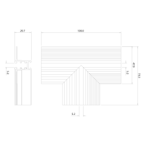 SLIM5 Magnetinės sistemos priglaistomo bėgelio T formos jungtis 5mm