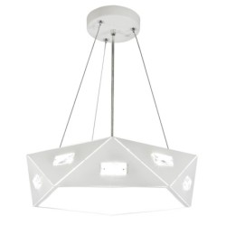 NEMEZIS Pakabinamas šviestuvas PENTAGONAL 42 3xG9 su lempute Balta