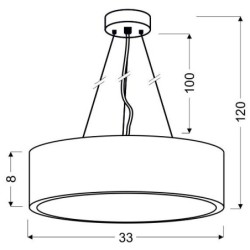 ZIGO Pakabinamas šviestuvas 16W LED 6500 K Geležies Tamsiai ruda 330X1200MM