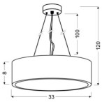 ZIGO Pakabinamas šviestuvas 16W LED 6500 K Geležies Tamsiai ruda 330X1200MM