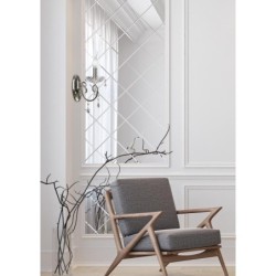 AURORA Sieninis šviestuvas 1*E14 Chromo