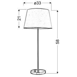 IBIS Stalinis šviestuvas 1xE14 Satino