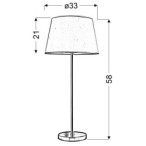 IBIS Stalinis šviestuvas 1xE14 Platinos
